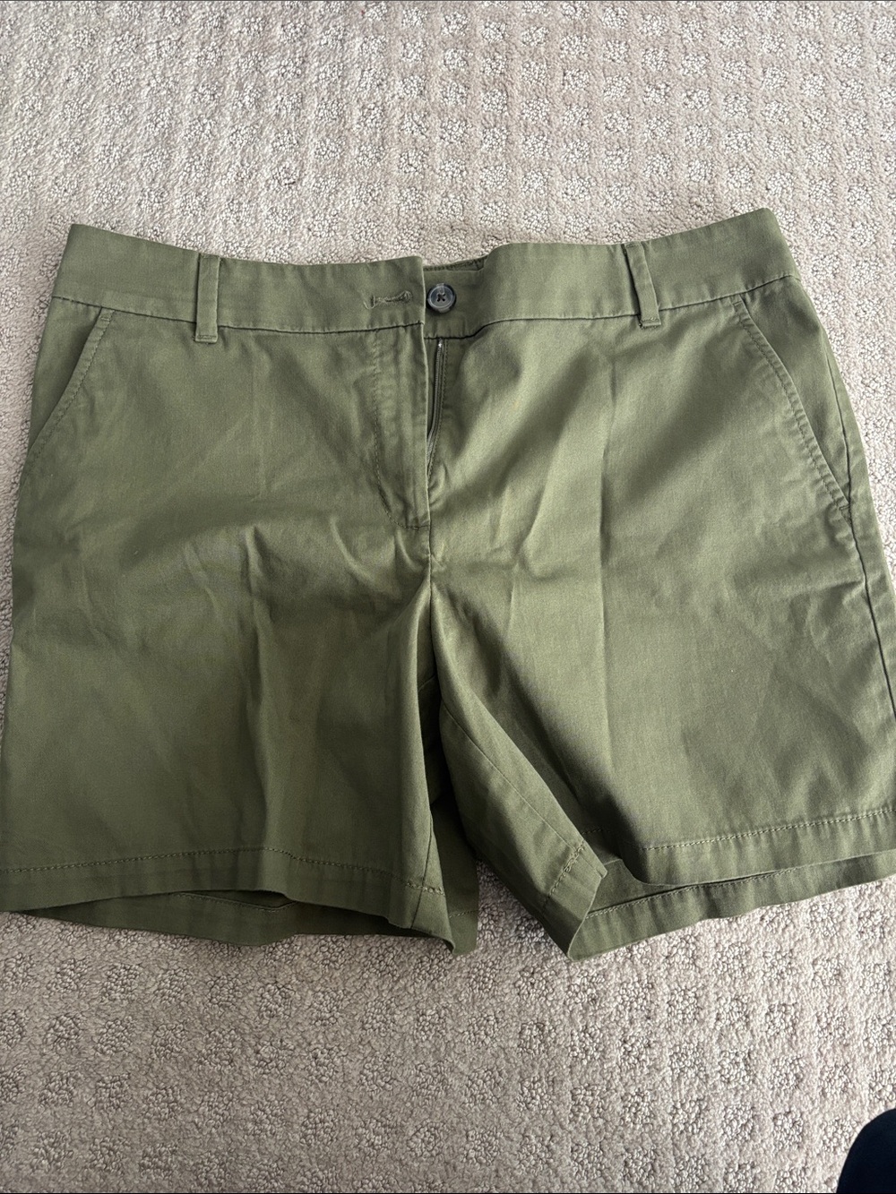 LOFT Olive Green Chino Bermuda Shorts